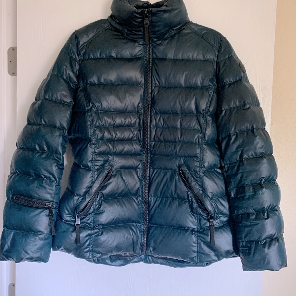 Andrew Marc - 650 Down Fill - winter jacket women’s LG - iridescent blue green
